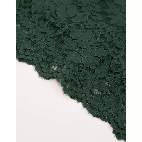 GRACE KARIN Vintage Floral Cocktail Dress Cap Sleeve Retro Vintage Pencil DressDark Green Lace