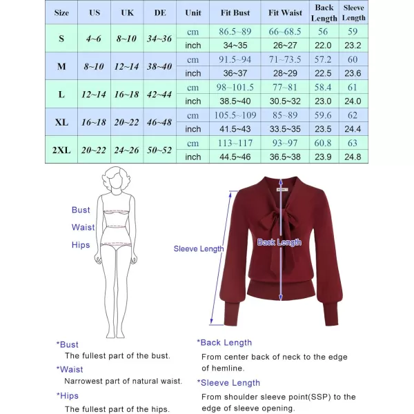 GRACE KARIN Women Bow Knot V Neck Long Sleeve Classic Fit Pullover Sweater Tops Casual Work CocktailBlack