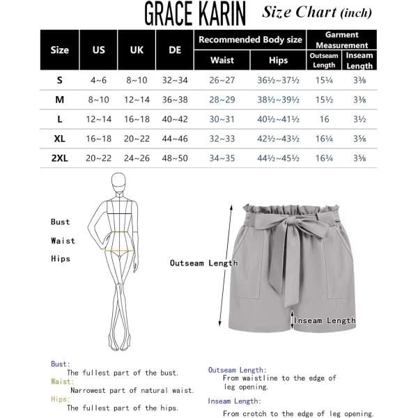 GRACE KARIN Women Bowknot Tie Waist Summer Casual Shorts with PocketsDenim Blueupgrade Style