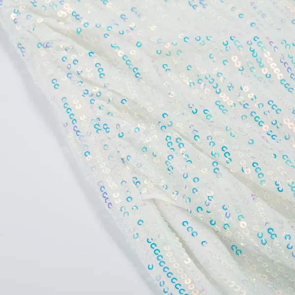 GRACE KARIN Women Deep V Neck Party Mini Dress U Back Sequin Irregular Hem Evening DressWhiterainbow