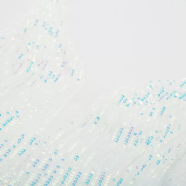 GRACE KARIN Women Deep V Neck Party Mini Dress U Back Sequin Irregular Hem Evening DressWhiterainbow