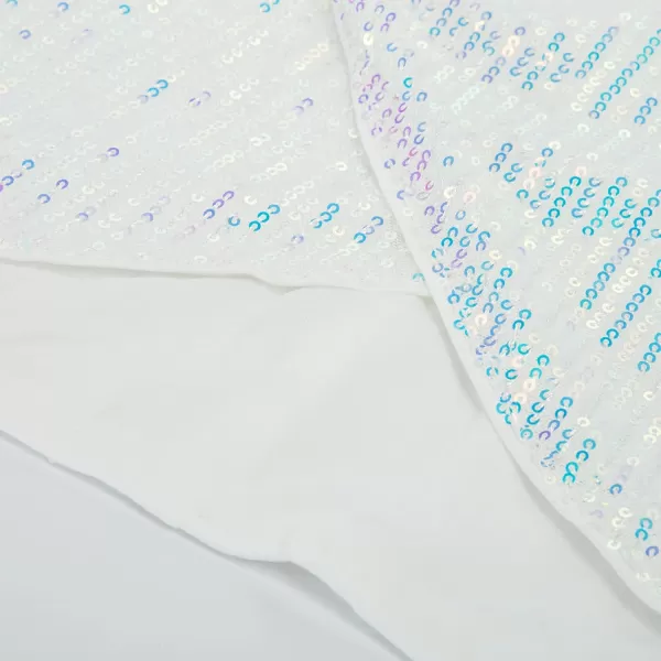 GRACE KARIN Women Deep V Neck Party Mini Dress U Back Sequin Irregular Hem Evening DressWhiterainbow