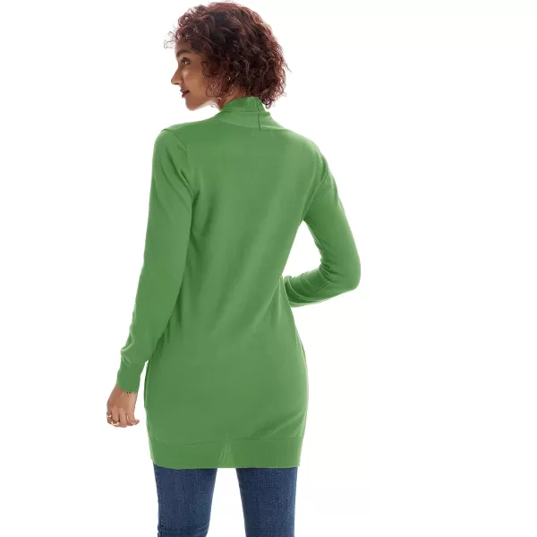 GRACE KARIN Women Lightweight Cardigan Sweaters with Pocket Long Sleeve ShrugsGreen Pear