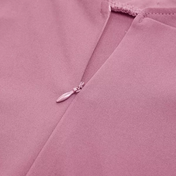 GRACE KARIN Women Sleeveless Lace Patchwork Deep VNeck A Line Flared Party DressPurple