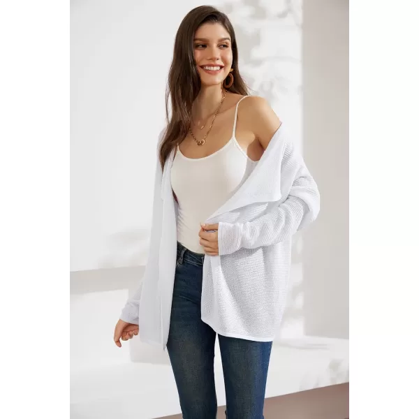 GRACE KARIN Women Summer Oversized Cardigan 2024 Semi Sheer Beach Swimwear Batwing Sleeve Cover UpsWhite