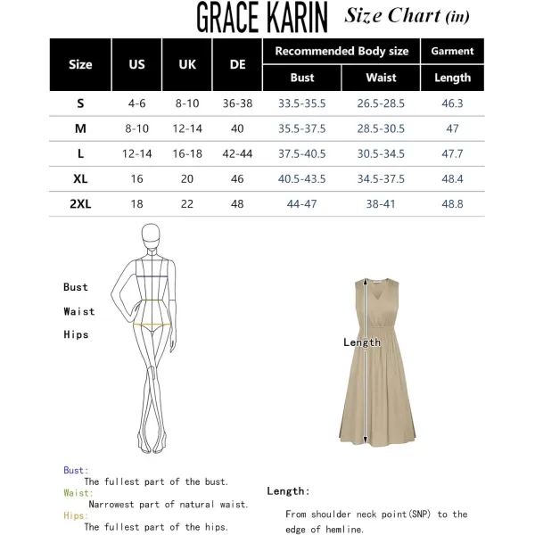 GRACE KARIN Women Summer Sleeveless Tank V Neck Dress 2024 Cotton Linen Smocked Casual Loose Midi Dress with PocketsGray Blue