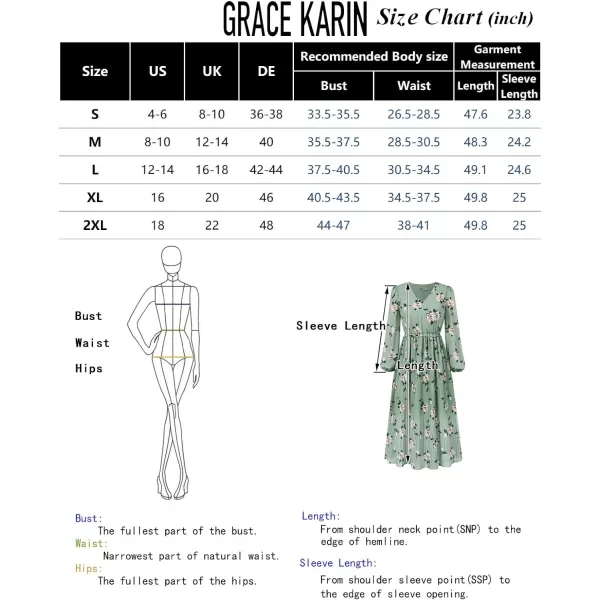 GRACE KARIN Womens 2023 Boho Floral Maxi Dress V Neck Long Sleeve Casual Ruffle Smocked Aline Pleated Flowy Beach DressBlack Floral