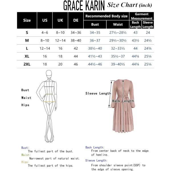 GRACE KARIN Womens 2023 Flowy Wrap V Neck Long Sleeve Midi Dress Glitter Chiffon Wedding Guest Dress with BeltBlack