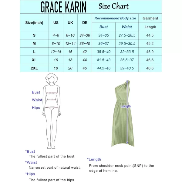 GRACE KARIN Womens 2023 Summer One Shoulder Satin Dress Sleeveless Twist Pleated Midi Dress Sexy Cocktail Party DressDark Green