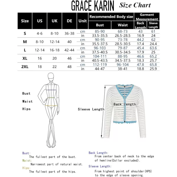 GRACE KARIN Womens 2024 Cropped Cardigan Lightweight Crochet Knit Sweater Back Striped HollowOut Bolero Shrug for DressesBlack  White Stripe