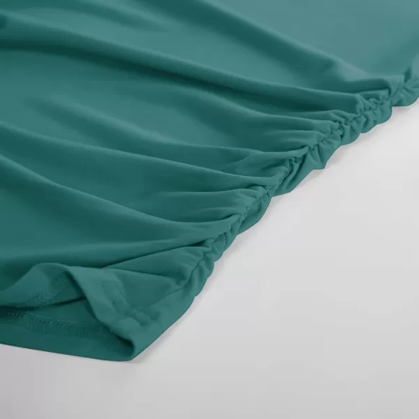 GRACE KARIN Womens 2024 Summer Tops Ruffle Sleeve Basic T Shirts Dressy Casual Ruched Work BlousesBlue Green