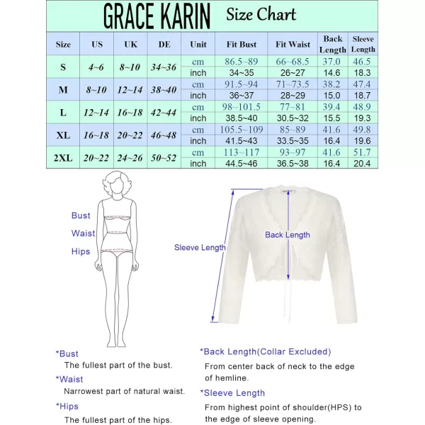 GRACE KARIN Womens 34 Sleeve Bolero Shrug Lightweight Open Front Cropped Cardigan Knit Shrugs for DressesBlack