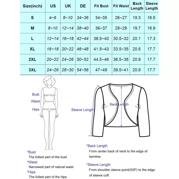 GRACE KARIN Womens 34 Sleeve Knit Cropped Cardigan Sweaters Open Front Bolero Shrugs Coat Tops S3XLTan