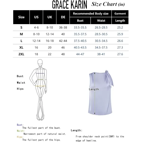 GRACE KARIN Womens Business Casual Tie Mock Neck Satin Tank Tops Silk Basic Cami Sleeveless Shirt BlouseBlack