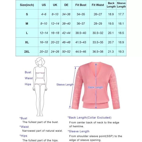 GRACE KARIN Womens Cardigans Shrugs for Dresses 34 Sleeve Cardigan V Neck Button Down Sweater LightweightCream White