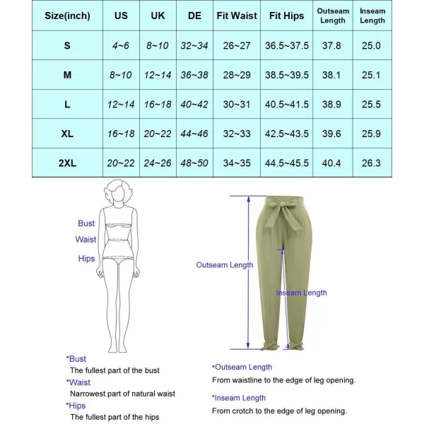 GRACE KARIN Womens Casual High Waist Pencil Pants with BowKnot Pockets for Work2pc Blackcamel