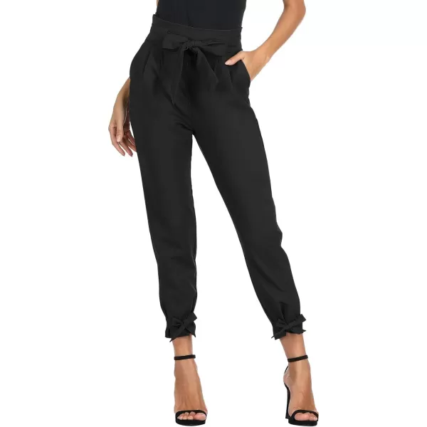 GRACE KARIN Womens Casual High Waist Pencil Pants with BowKnot Pockets for WorkBlack