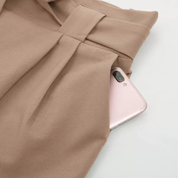 GRACE KARIN Womens Casual High Waist Pencil Pants with BowKnot Pockets for WorkCamel