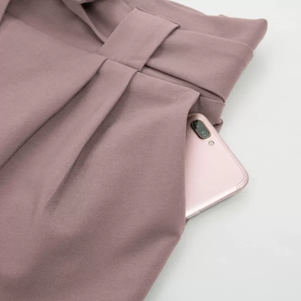 GRACE KARIN Womens Casual High Waist Pencil Pants with BowKnot Pockets for WorkRosepurple