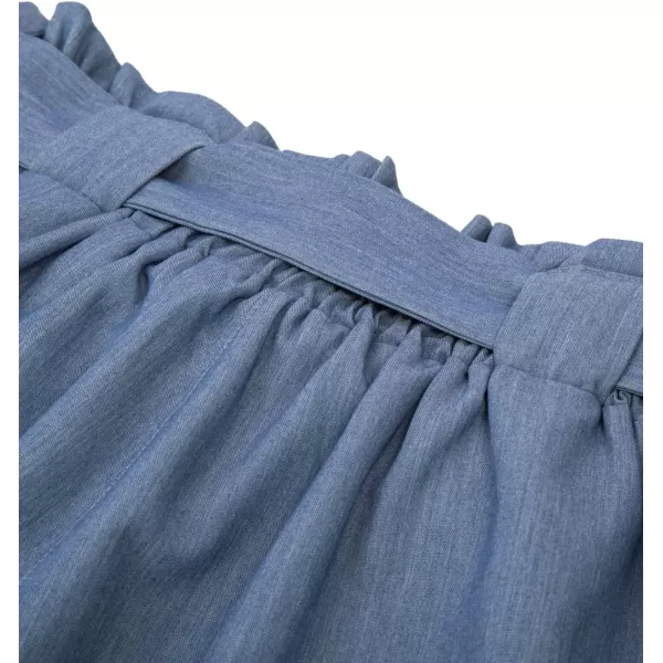 GRACE KARIN Womens Casual High Waist Pencil Pants with BowKnot Pockets for WorkUpgraded Styleblue