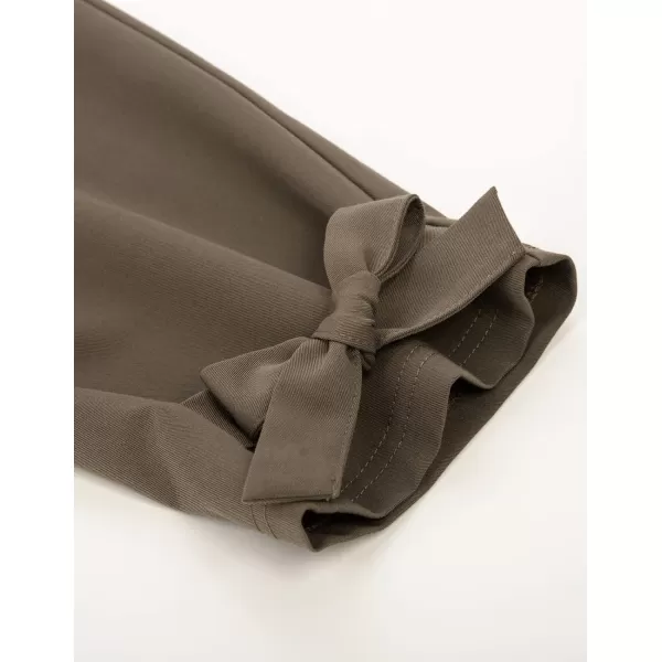 GRACE KARIN Womens Casual High Waist Pencil Pants with BowKnot Pockets for WorkUpgraded Stylebrown
