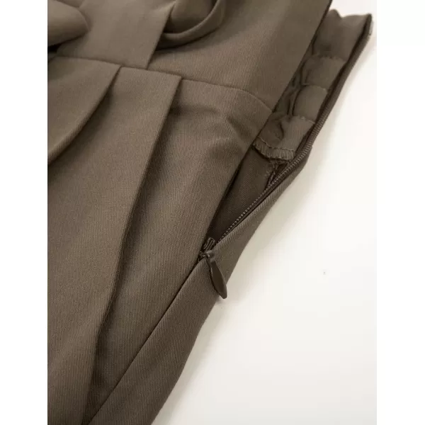 GRACE KARIN Womens Casual High Waist Pencil Pants with BowKnot Pockets for WorkUpgraded Stylebrown
