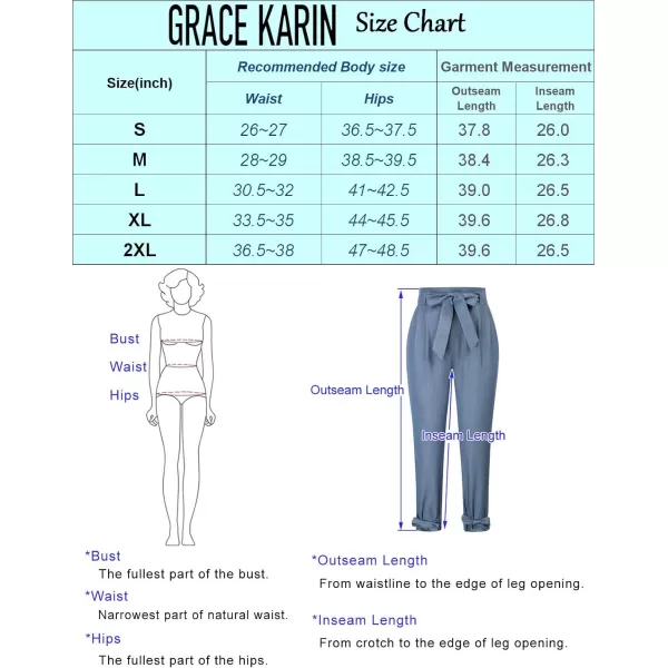 GRACE KARIN Womens Casual High Waist Pencil Pants with BowKnot Pockets for WorkUpgraded Stylebrown