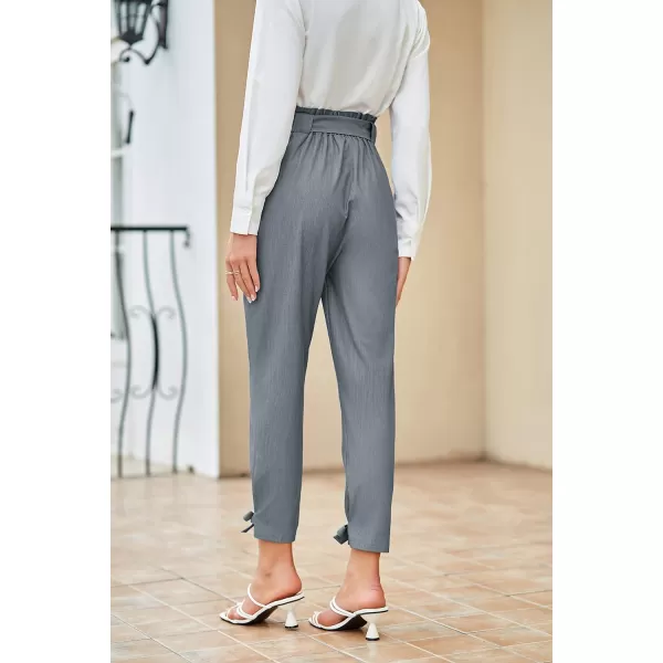 GRACE KARIN Womens Casual High Waist Pencil Pants with BowKnot Pockets for WorkUpgraded Stylegrey
