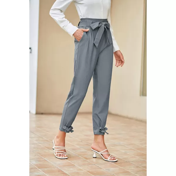 GRACE KARIN Womens Casual High Waist Pencil Pants with BowKnot Pockets for WorkUpgraded Stylegrey