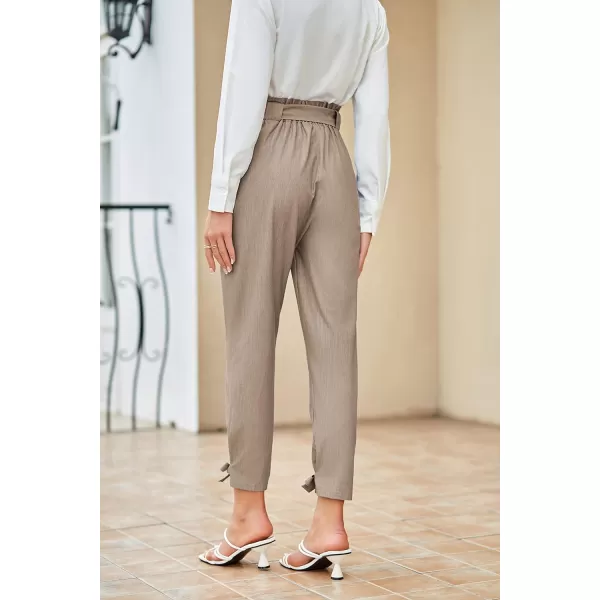 GRACE KARIN Womens Casual High Waist Pencil Pants with BowKnot Pockets for WorkUpgraded Stylekhaki