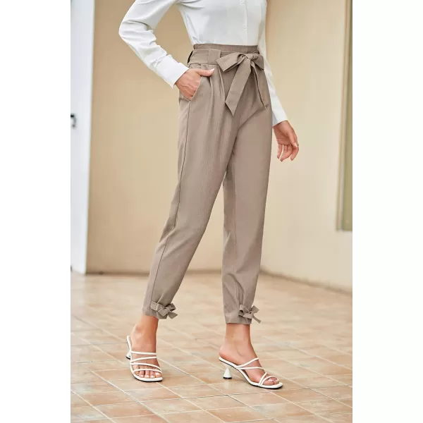 GRACE KARIN Womens Casual High Waist Pencil Pants with BowKnot Pockets for WorkUpgraded Stylekhaki