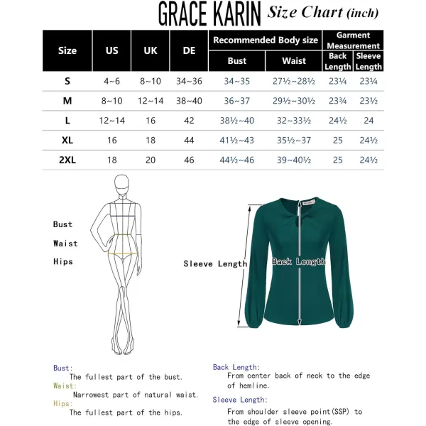 GRACE KARIN Womens Casual Long Sleeve Front Twist Knot Blouse Cutout Keyhole V Neck Solid Fall Tee Shirts Tunic TopsBlackish Green