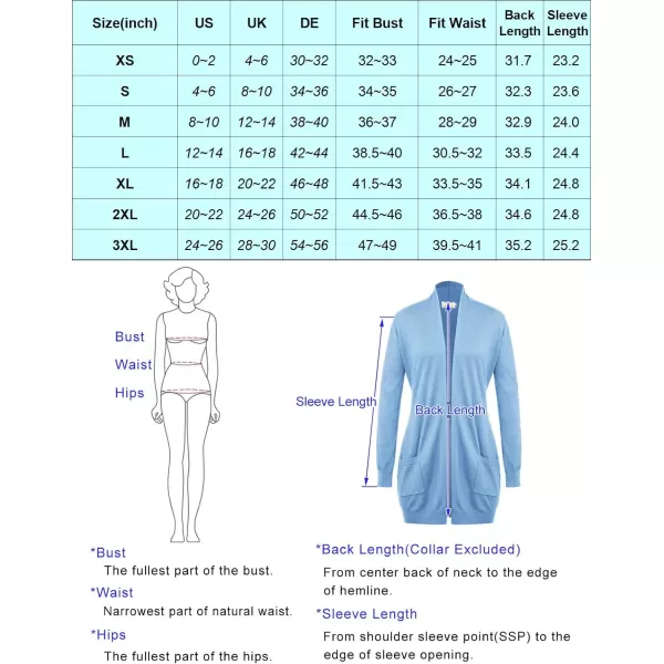 GRACE KARIN Womens Casual Open Front Cardigan Long Knitted Sweaters Shrug with PocketsRed