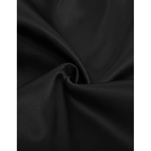 GRACE KARIN Womens Casual Pants Satin High Waist Cropped Pencil Pants with Bow Knot PocketsBlack