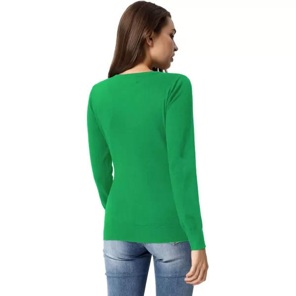 GRACE KARIN Womens Classic Long Sleeve Knit Cardigan Sweaters Casual Open Front Button Down Cardigan S3XLGreen