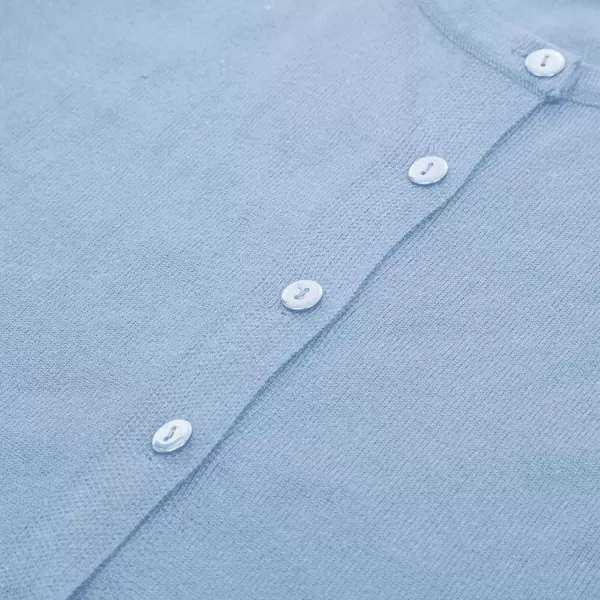 GRACE KARIN Womens Classic Long Sleeve Knit Cardigan Sweaters Casual Open Front Button Down Cardigan S3XLLight Blue