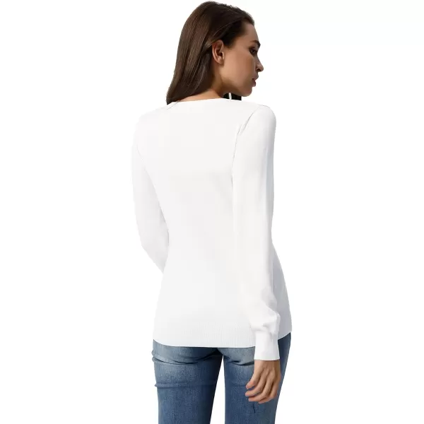 GRACE KARIN Womens Classic Long Sleeve Knit Cardigan Sweaters Casual Open Front Button Down Cardigan S3XLWhite22