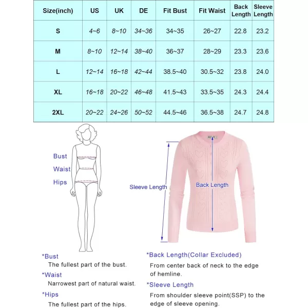 GRACE KARIN Womens Classic Long Sleeve Knit Cardigan Sweaters Casual Open Front Button DownnbspCardigan S3XLHeartpink