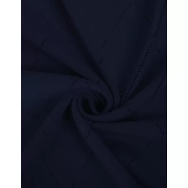 GRACE KARIN Womens Classic Long Sleeve Knit Cardigan Sweaters Casual Open Front Button DownnbspCardigan S3XLHollow Outnavy Blue