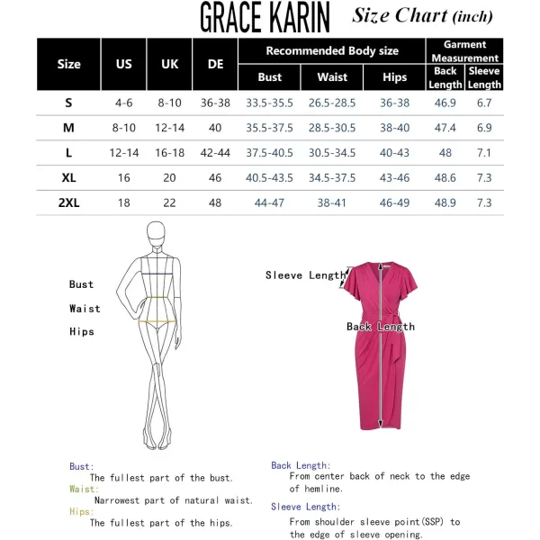 GRACE KARIN Womens Cocktail Dresses Ruffle Sleeve V Neck Wrap Dress Wedding Party Maxi Long Dress with BeltRose Red