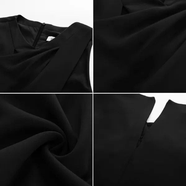 GRACE KARIN Womens Criss Cross Halter Neck Tops Sleeveless Blouses Shirts Dressy Elegant Casual Tank TopBlack