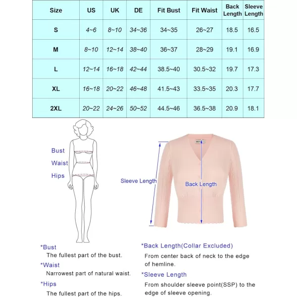 GRACE KARIN Womens Cropped Cardigan VNeck Button Down Open Front Ribbed Knit Shrug SweaterBlackcutout Sleeves