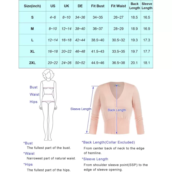 GRACE KARIN Womens Cropped Cardigan VNeck Button Down Open Front Ribbed Knit Shrug SweaterWhite