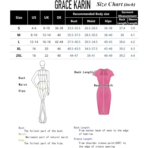 GRACE KARIN Womens Gorgeous Work Pencil Dress Cap Sleeve Sexy Bodycon DressApricot Seersucker