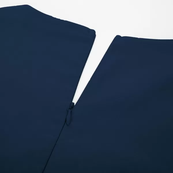 GRACE KARIN Womens Gorgeous Work Pencil Dress Cap Sleeve Sexy Bodycon DressNavyfishtail