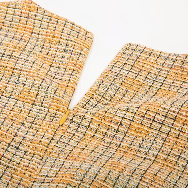 GRACE KARIN Womens Gorgeous Work Pencil Dress Cap Sleeve Sexy Bodycon DressYellow Plaid