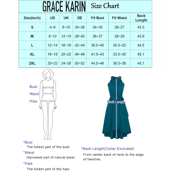 GRACE KARIN Womens Halter Dress Summer 2023 Wedding Guest Dress High Low A Line Midi Dress with Belt Pocket Party DressDark Navy Blue
