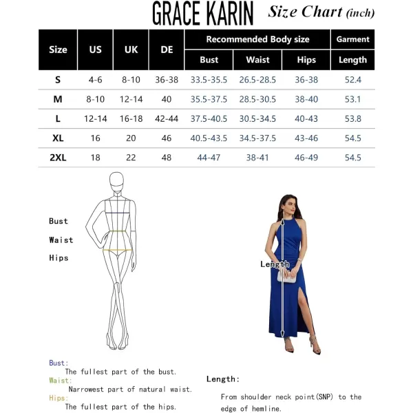 GRACE KARIN Womens Halter Neck Split Long Maxi Formal Dresses Bridesmaid Prom Party Wedding Guest Dresses 2023Army Green