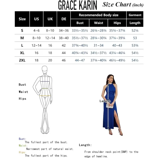 GRACE KARIN Womens Halter Neck Split Long Maxi Formal Dresses Bridesmaid Prom Party Wedding Guest Dresses 2023Dark Green