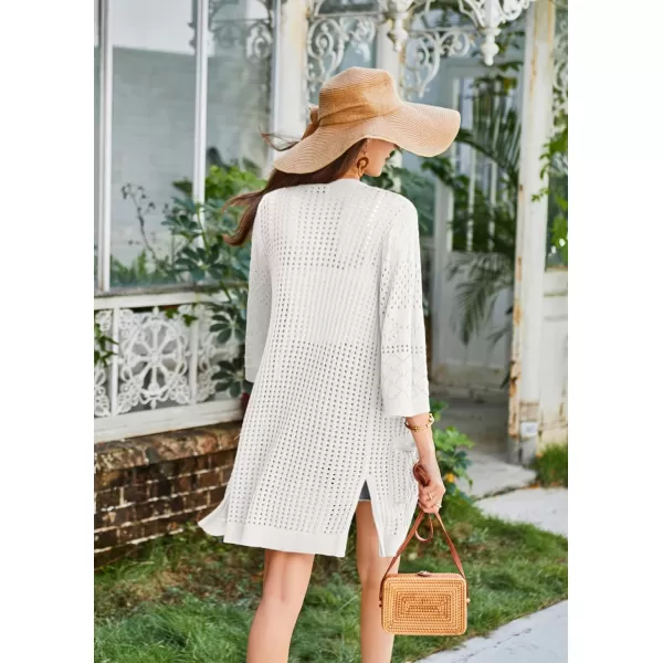 GRACE KARIN Womens Lightweight Kimono Cardigan Summer 34 Sleeve Open Front Knit Casual Cardigans with PocketsBeige